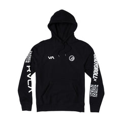 RVCA x Shoyoroll Defer Vaxsyr black BJJ hoodie in 300 GSM fleece