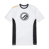 Shoyoroll 2022 white short sleeve ranked rash guard for No Gi BJJ