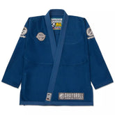 Shoyoroll Atlas Blue BJJ Gi laid flat on a mat