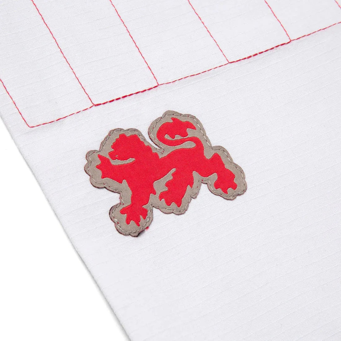 Close-up of retro patchwork on SuperLite Batch 145 Gi