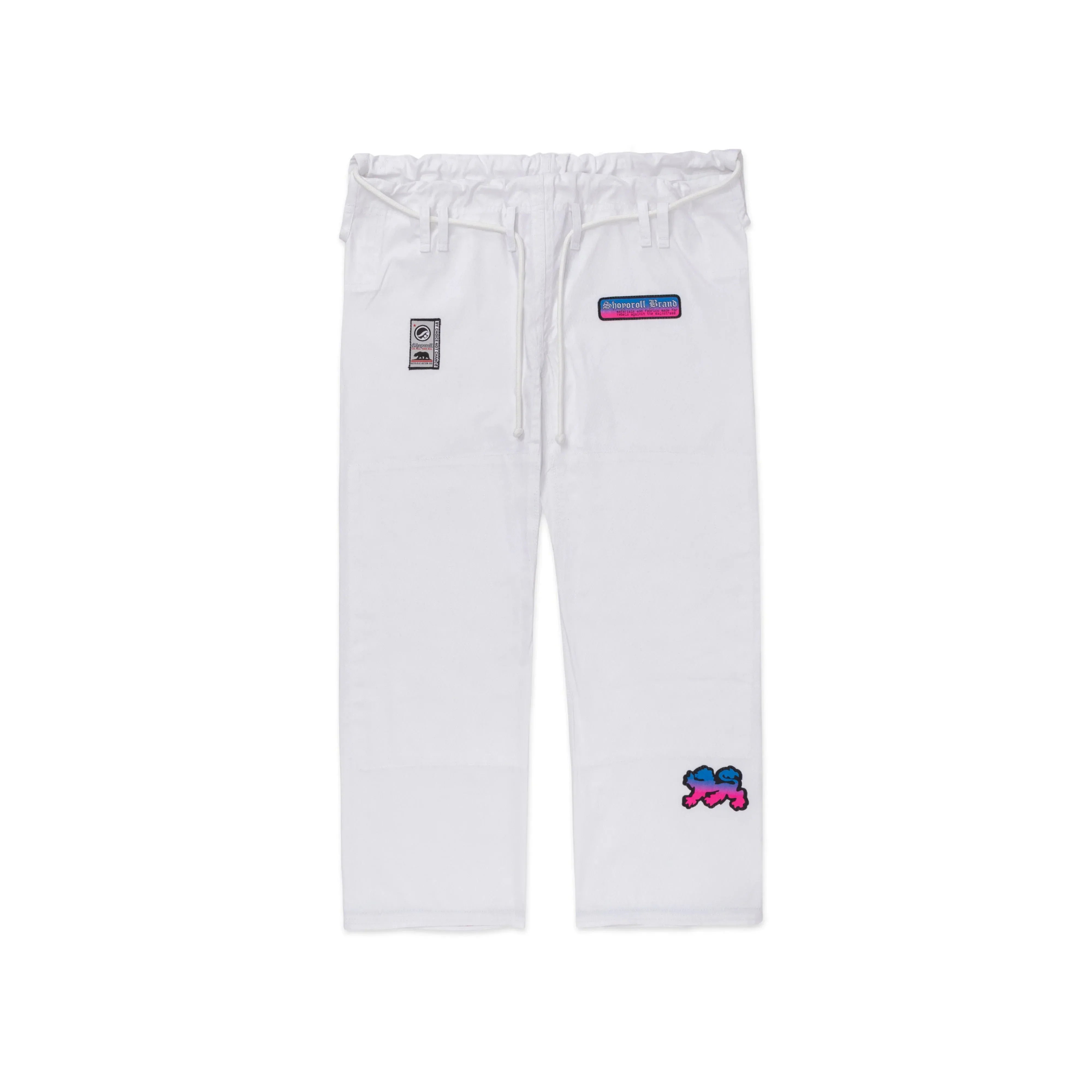 Shoyoroll BJJ Gi Batch 149 in a colorful retro gradient design