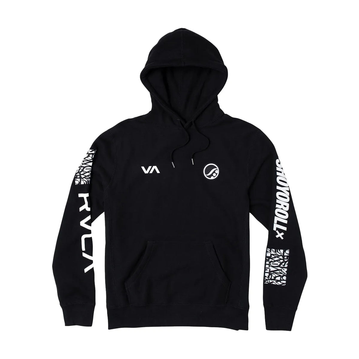 RVCA x Shoyoroll Defer Vaxsyr black BJJ hoodie in 300 GSM fleece