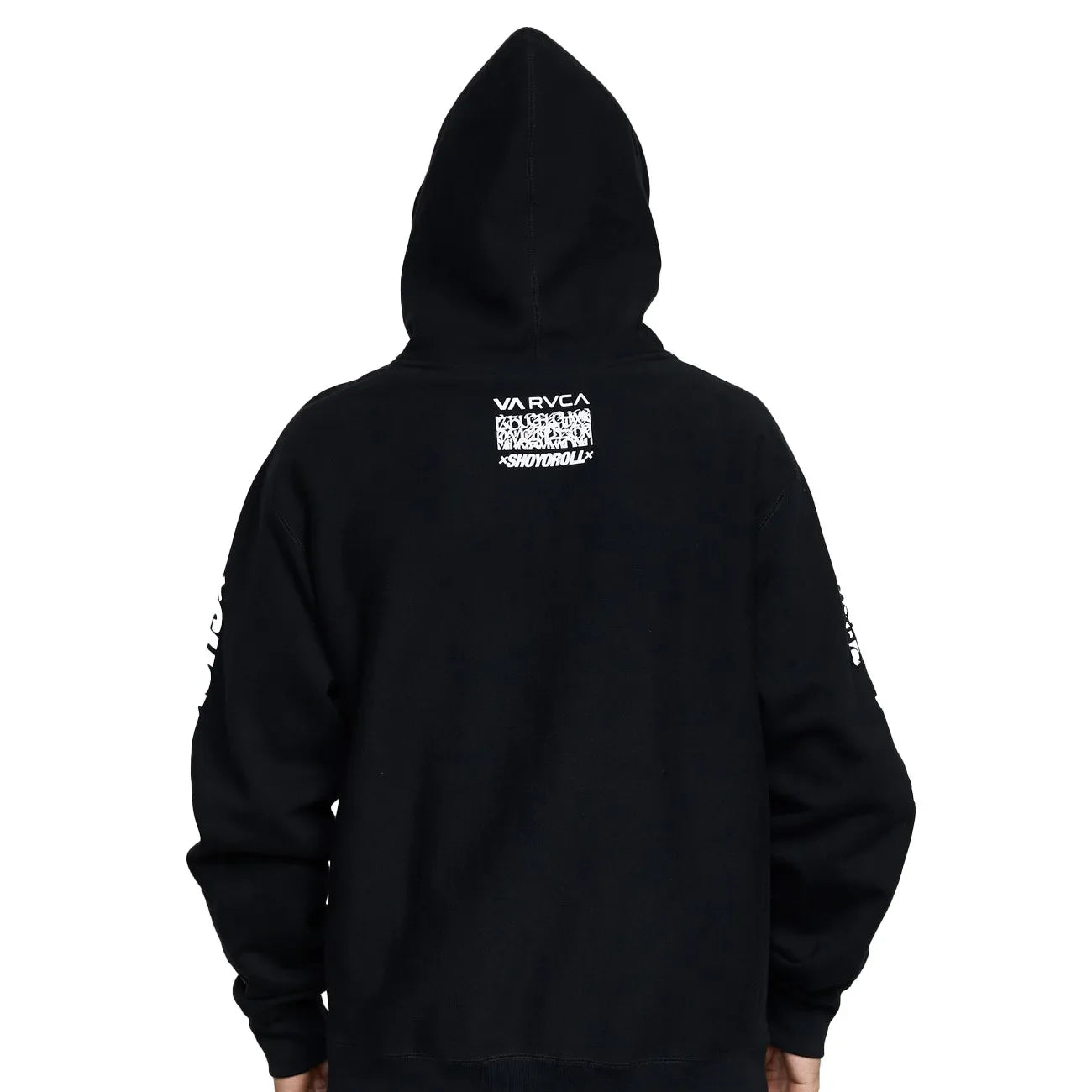 Premium black fleece hoodie for BJJ by RVCA and Shoyoroll