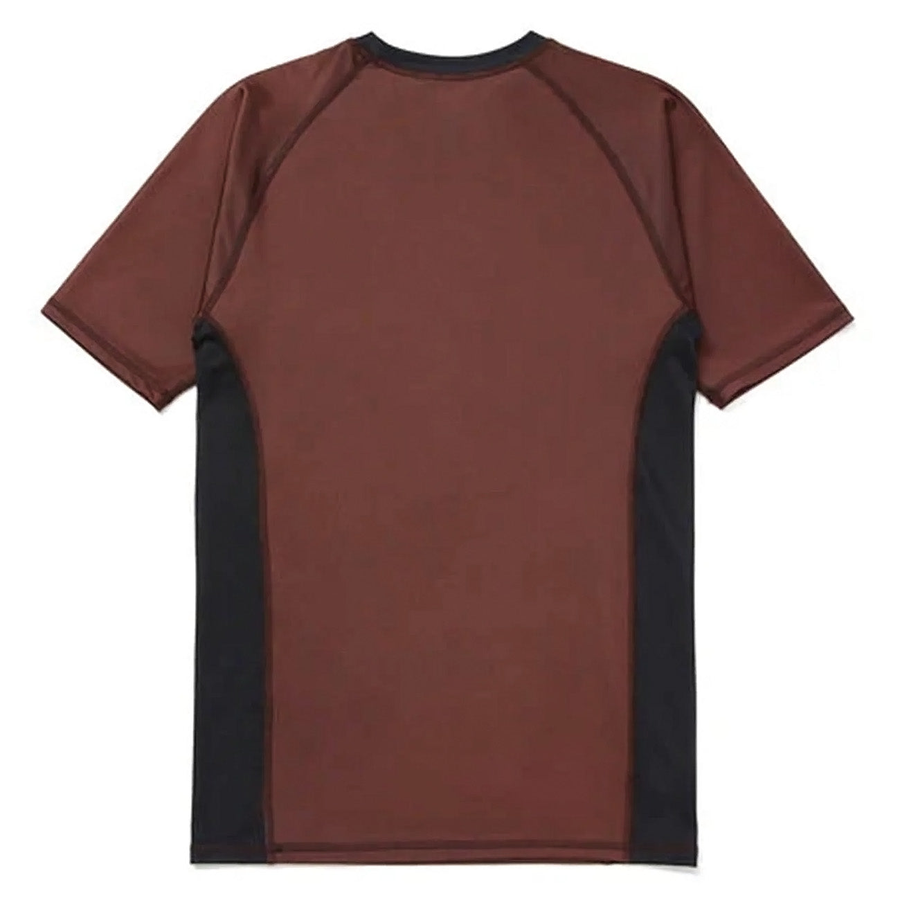 Brown No Gi BJJ rash guard by Shoyoroll with compression fit