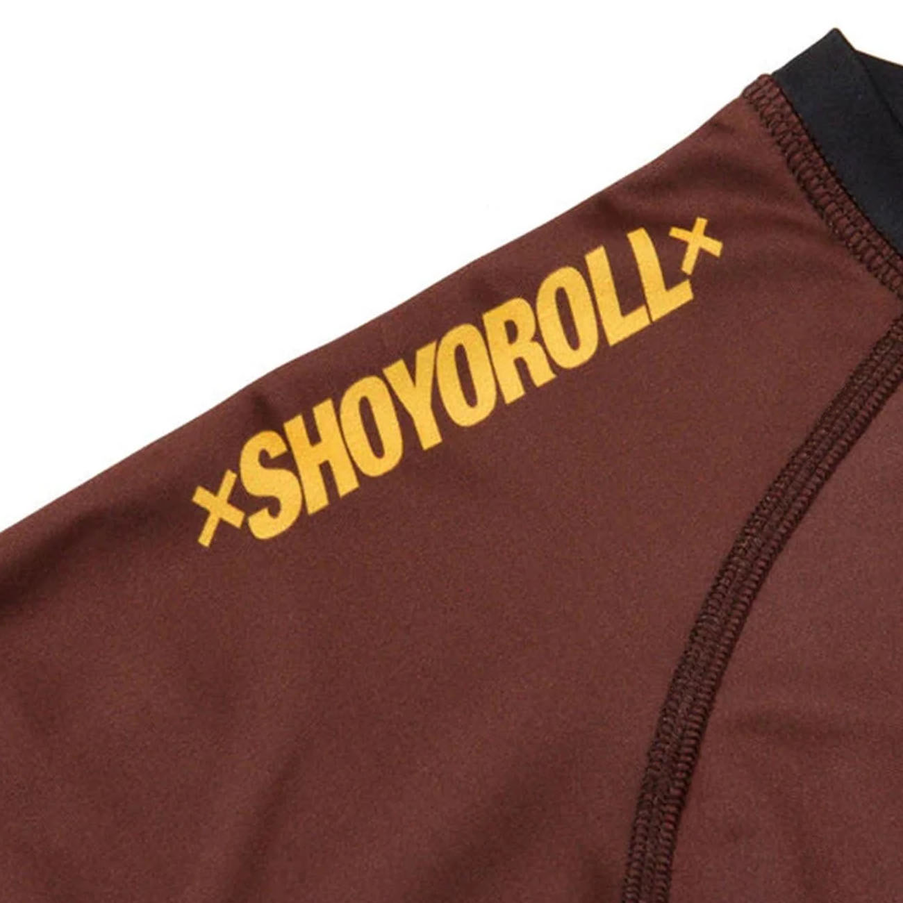 BJJ No Gi Shoyoroll Ranked Rash Guard 2022 - Brown Compression Rashguard