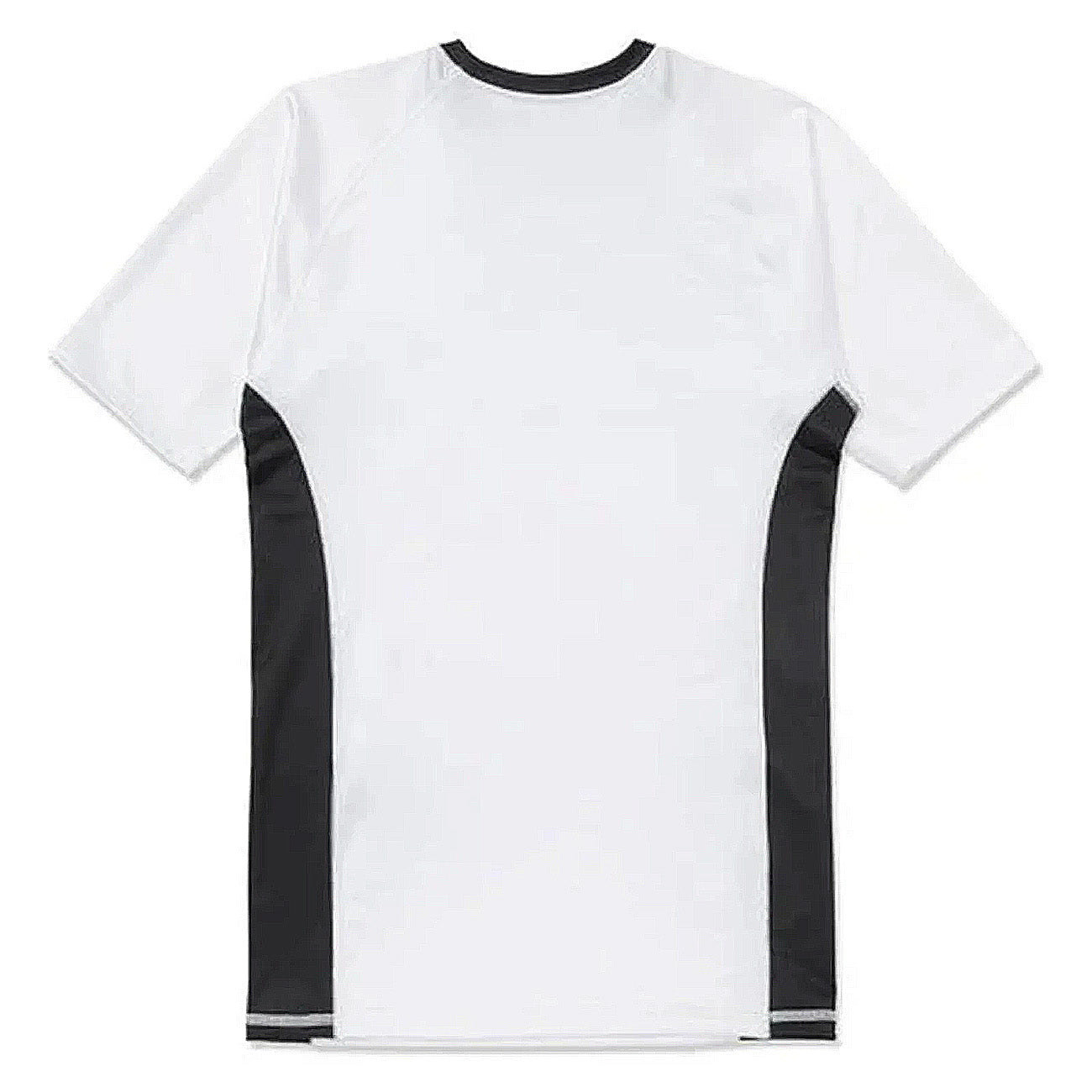 White BJJ rash guard by Shoyoroll with rank color, 2022 edition
