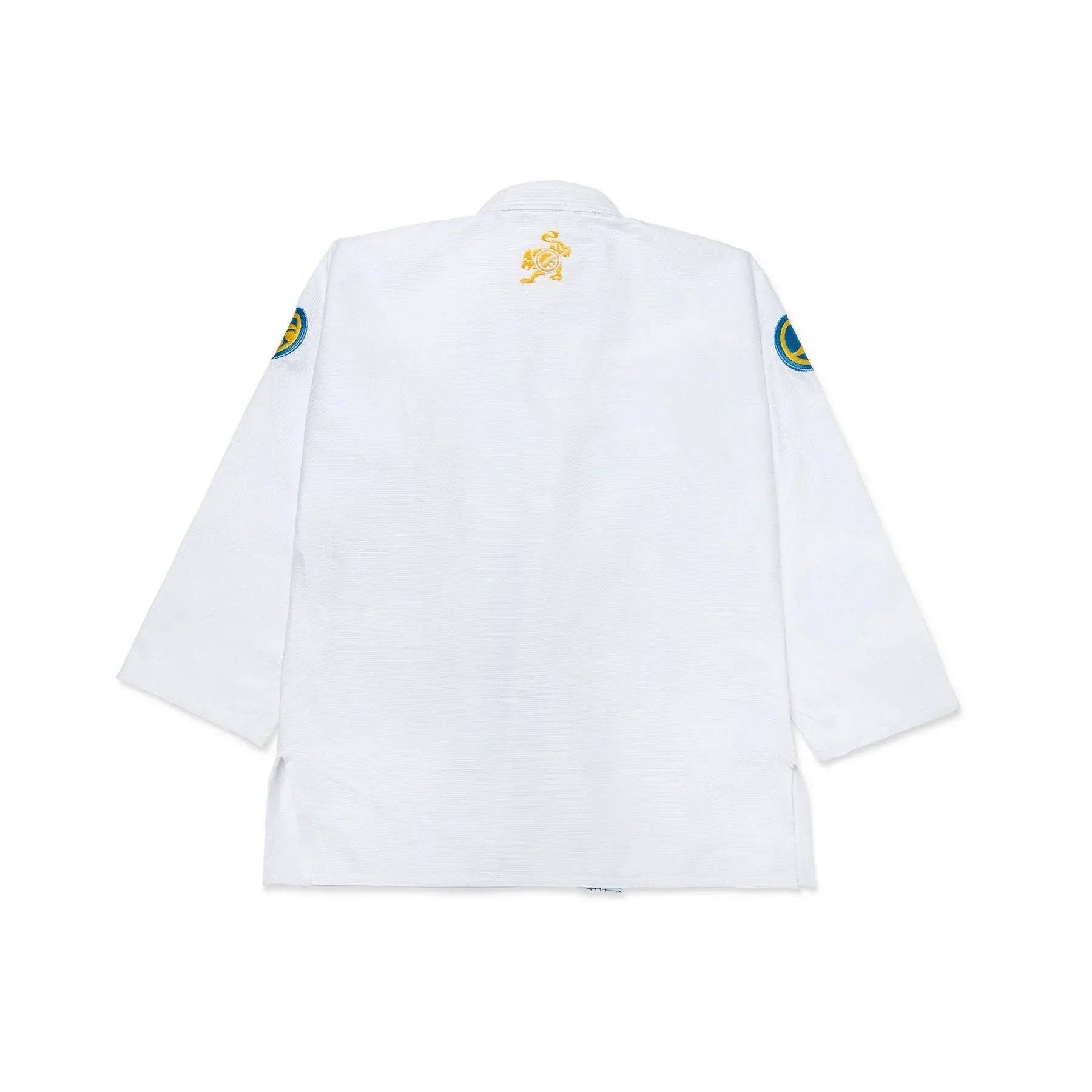 Lightweight WAZAir kimono by Shoyoroll displayed flat
