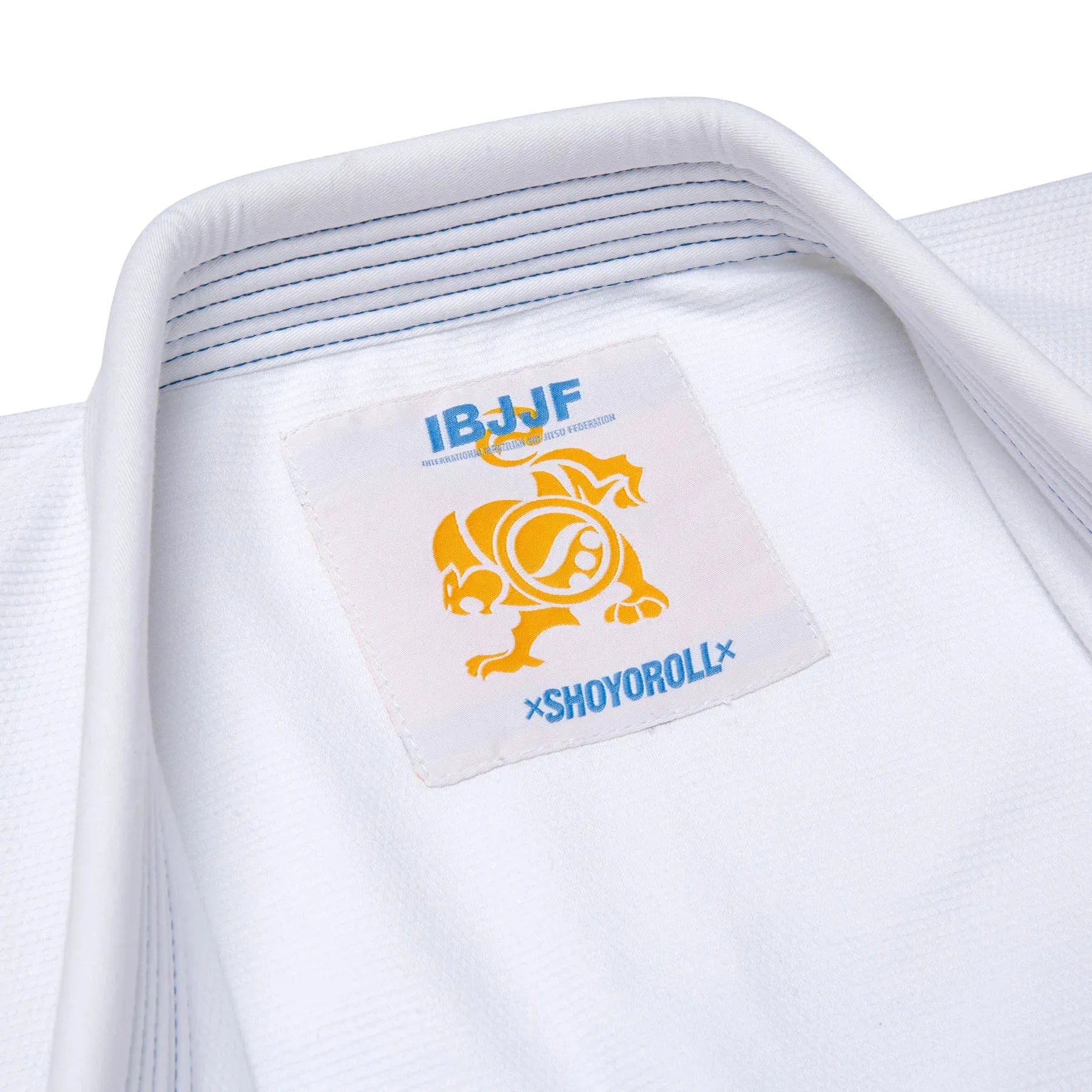 Close-up of WAZAir Ultralite Gi fabric and patch details