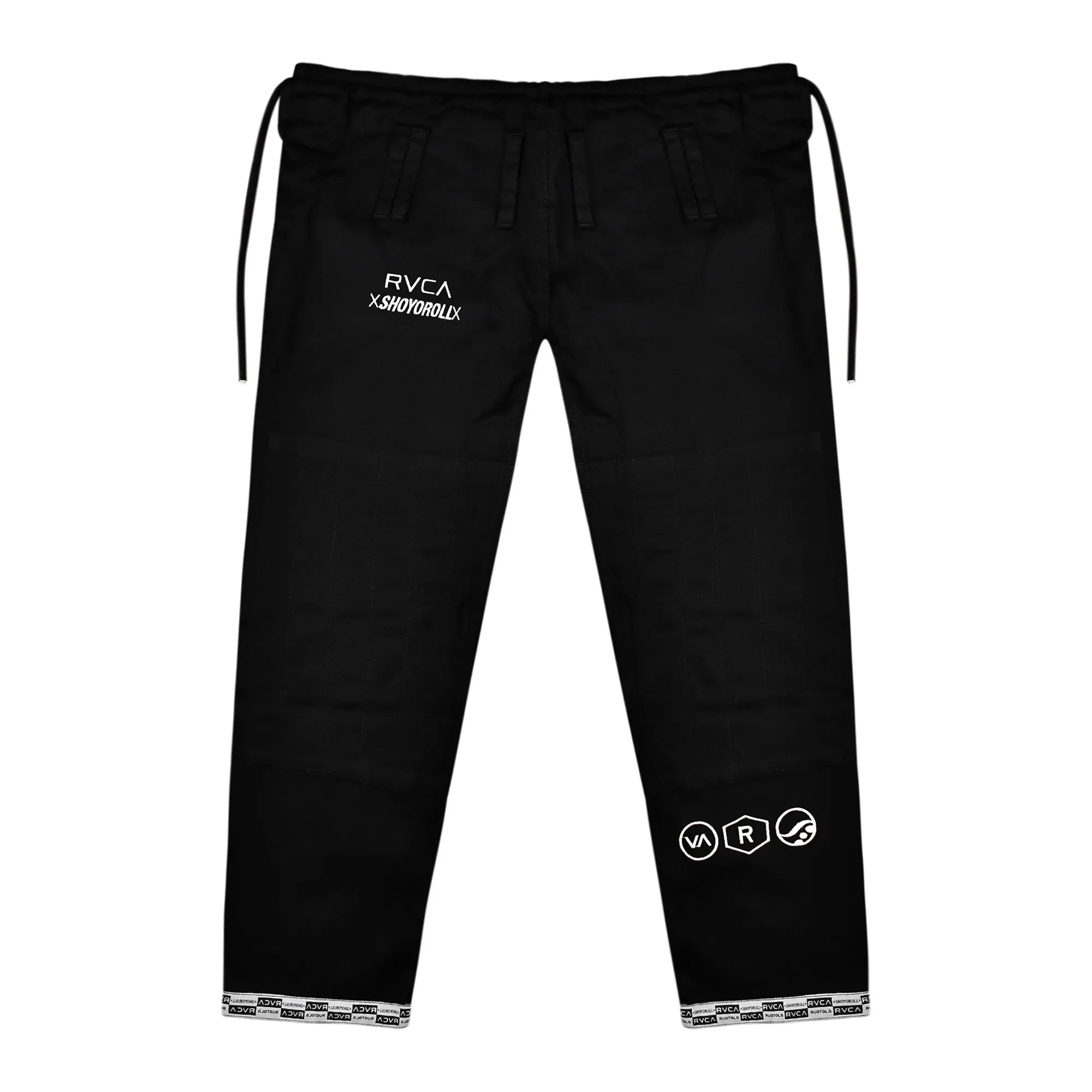 Shoyoroll RVCA x Roots Batch VA black BJJ pants for training and competition